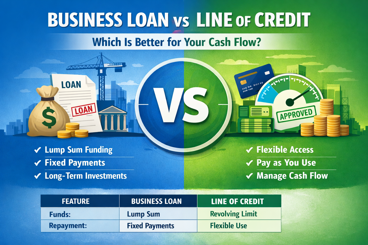 Business loan vs line of credit